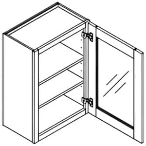 36"H WALL GLASS CABINET