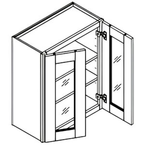 36"H WALL GLASS CABINET