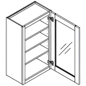 42"H WALL GLASS CABINET
