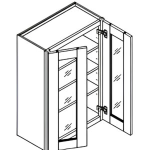 42"H WALL GLASS CABINET