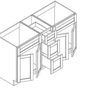 VANITY SINK BASE CABINET DOUBLE SINK COMBO